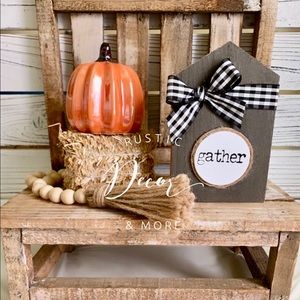 Farmhouse GATHER Wood Sign